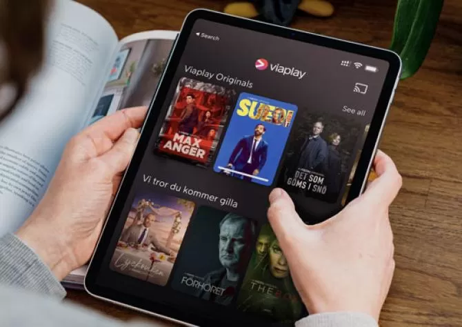 Viaplay app on tablet